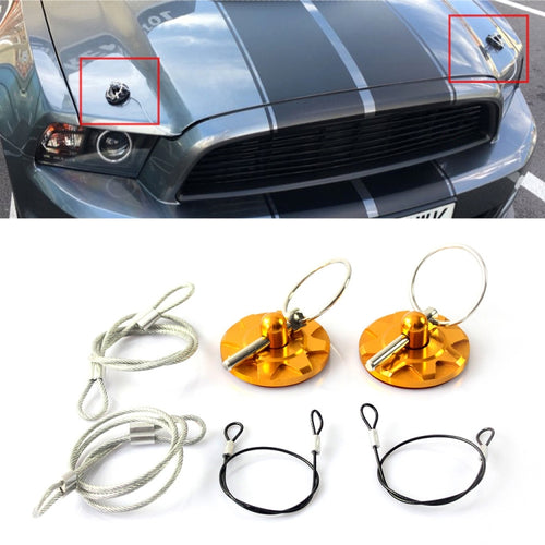 XH-6049 Car Universal Modified Racing Punch-free Aluminum Engine Hood Lock Cover - HoMEdemic™ 