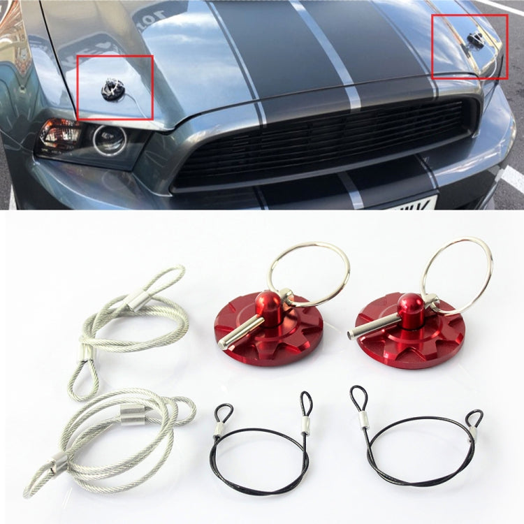 XH-6049 Car Universal Modified Racing Punch-free Aluminum Engine Hood Lock Cover, XH-6049(Black), XH-6049(Gold), XH-6049(Blue), XH-6049(Purple), XH-6049(Red), XH-6049(Silver) - HoMEdemic™ 