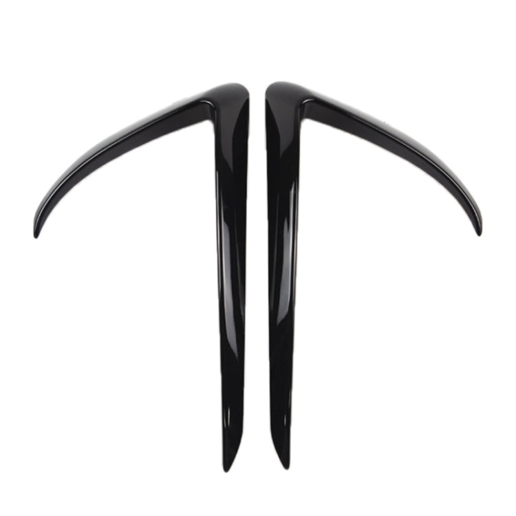 2 PCS Car Lamp Eyebrow Decorative Sticker Fog Lamp Frame for Tesla Model 3, For Tesla Model 3(Black)