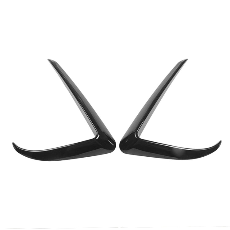 2 PCS Car Lamp Eyebrow Decorative Sticker Fog Lamp Frame for Tesla Model 3, For Tesla Model 3(Black)
