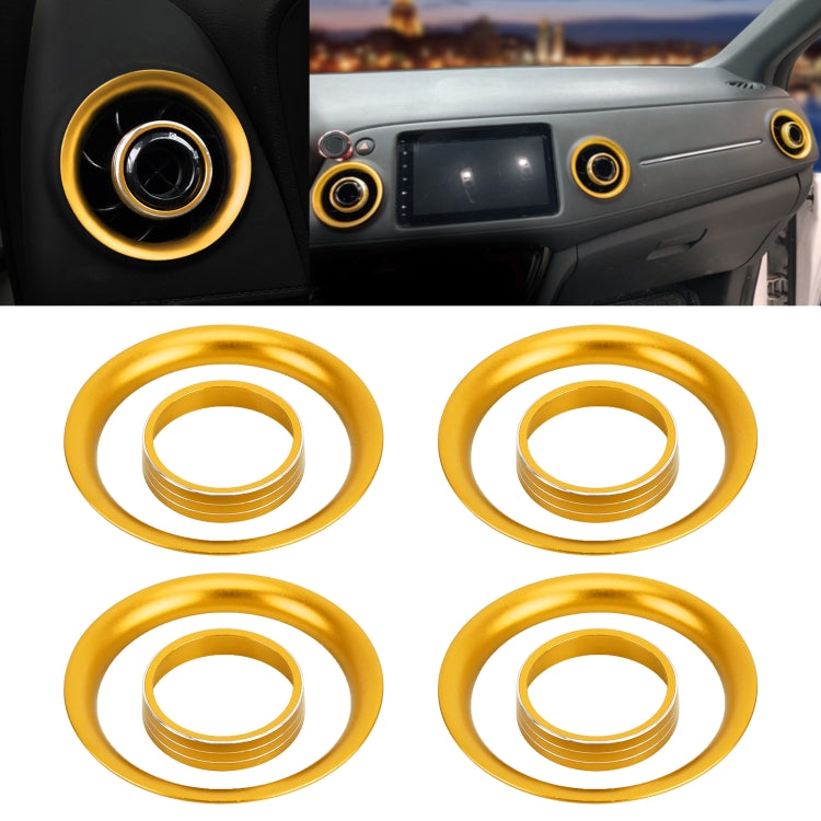 8 PCS Car Aluminum Alloy Air Conditioner Knob Case and Base for Honda XR-V, For Honda XR-V (Gold), For Honda XR-V (Purple), For Honda XR-V (Red)