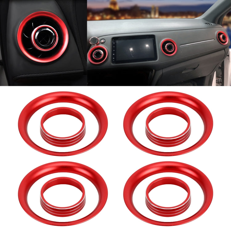 8 PCS Car Aluminum Alloy Air Conditioner Knob Case and Base for Honda XR-V, For Honda XR-V (Gold), For Honda XR-V (Purple), For Honda XR-V (Red)