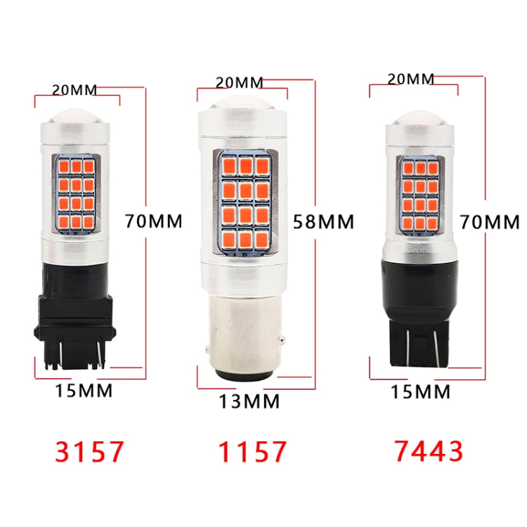 2 PCS 7443 DC12V / 2.2W Car Strobe Brake Lights with 42LEDs SMD-2835 Lamps, 7443 Strobe - HoMEdemic™ 