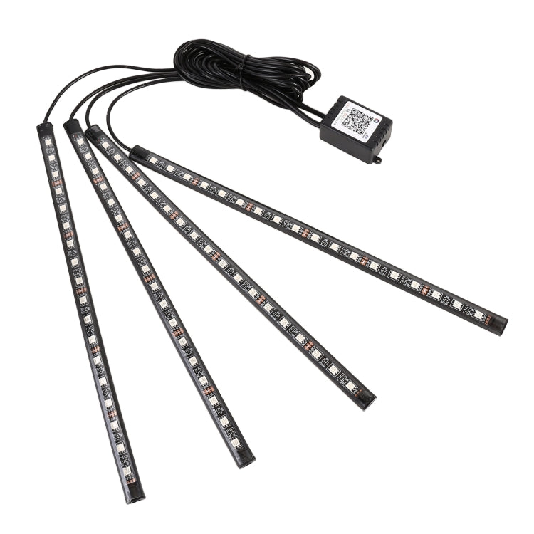 4 in 1 Universal Car Cigarette Lighter 8-color APP Control LED Atmosphere Light Decorative Lamp, with 18LEDs Lamps Cable Length: 1.5m, APP Control 18LEDs - HoMEdemic™ 