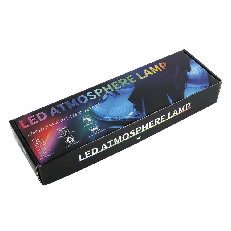 4 in 1 Universal Car Cigarette Lighter 8-color APP Control LED Atmosphere Light Decorative Lamp, with 18LEDs Lamps Cable Length: 1.5m, APP Control 18LEDs - HoMEdemic™ 