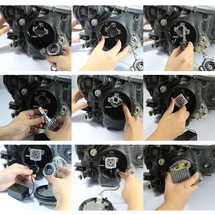 1 Pair D Series D4S Car HID Ballast to LED Headlight DC12V / 35W / 6000K / 5000LM, D4S - HoMEdemic™ 
