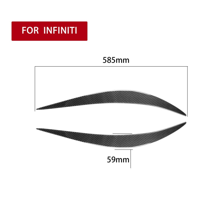 2 PCS / Set Carbon Fiber Car Lamp Eyebrow Decorative Sticker for Infiniti Q50 2014-2019, Drop Glue Version, For Infiniti Q50 2014-2019 - HoMEdemic™ 