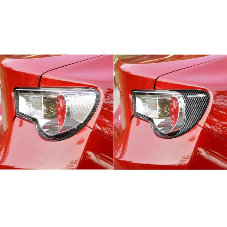 2 PCS / Set Carbon Fiber Car Back Lamp Eyebrow Decorative Sticker for Toyota GT86 / Subaru BRZ 2012-2016, Drop Glue Version, For Toyota GT86 2012-2016,Back - HoMEdemic™ 