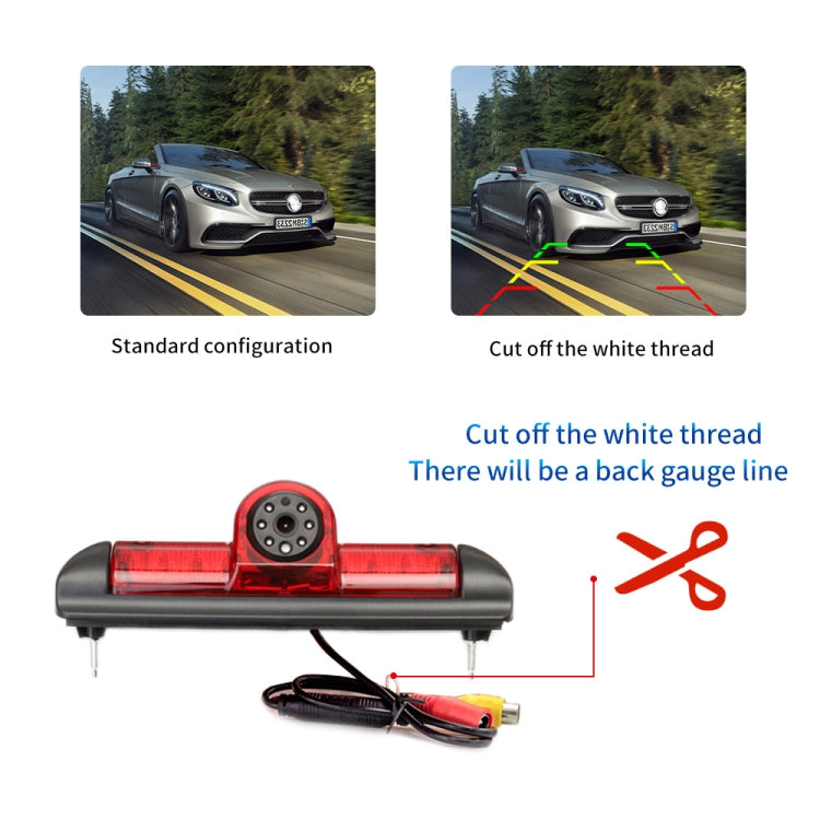 PZ460 Car Waterproof HD High Position Brake Light View Camera + 7 inch Rearview Monitor for Fiat / Citroen / Peugeot, PZ460  + 7 inch Rearview Monitor - HoMEdemic™ 