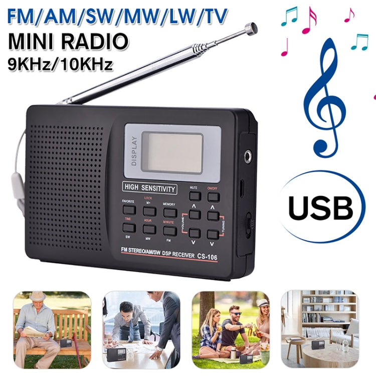 CS-106 9KHZ Multifunctional Full Band Digital Demodulation Stereo Radio Receiver, 9KHZ - HoMEdemic™ 
