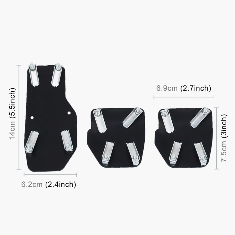 CS-321 3 in 1 Non-Slip Manual Car Truck Pedals Foot Brake Pad Cover Set - HoMEdemic™ 