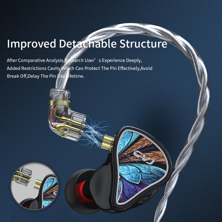 CVJ Angel Wings Hybrid Technology HiFi Music Wired Earphone With Mic - HoMEdemic™ 