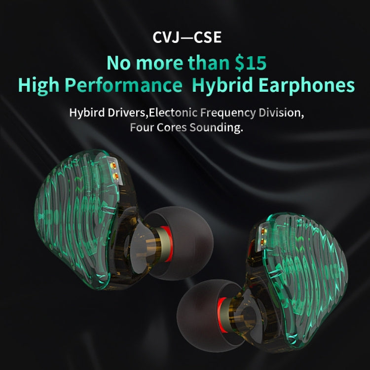CVJ-CSE Ring Iron Hybrid Music Running Sports In-Ear Wired Headphone, Style:With Mic(Green) - HoMEdemic™ 