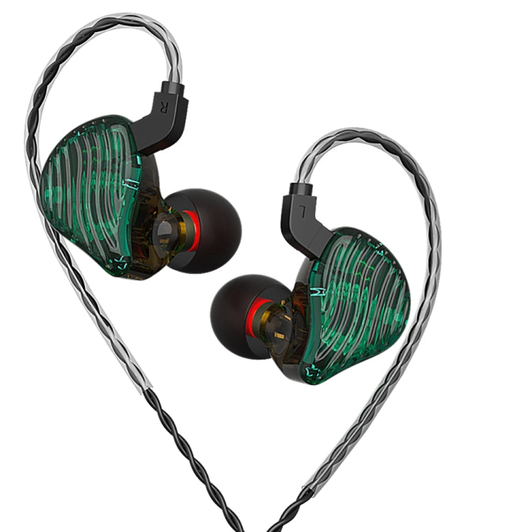 CVJ-CSE Ring Iron Hybrid Music Running Sports In-Ear Wired Headphone, Style:Without Mic(Green) - HoMEdemic™ 