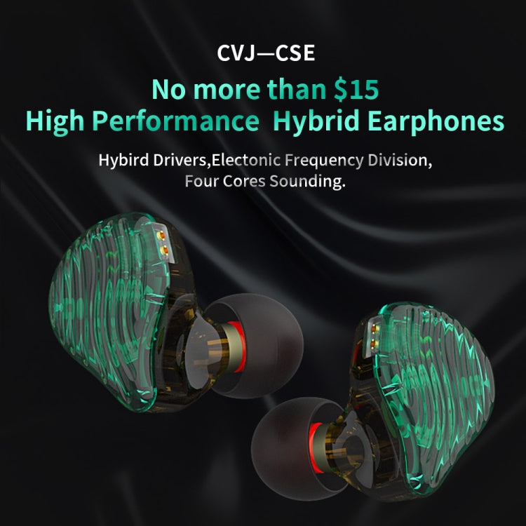CVJ-CSE Ring Iron Hybrid Music Running Sports In-Ear Wired Headphone, Style:Without Mic(Green) - HoMEdemic™ 