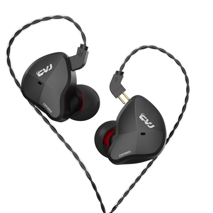 CVJ-CSN In-Ear Dual Magnetic Circuit Dynamic HIFI Wired Earphone, Style:Without Mic(Black) - HoMEdemic™ 