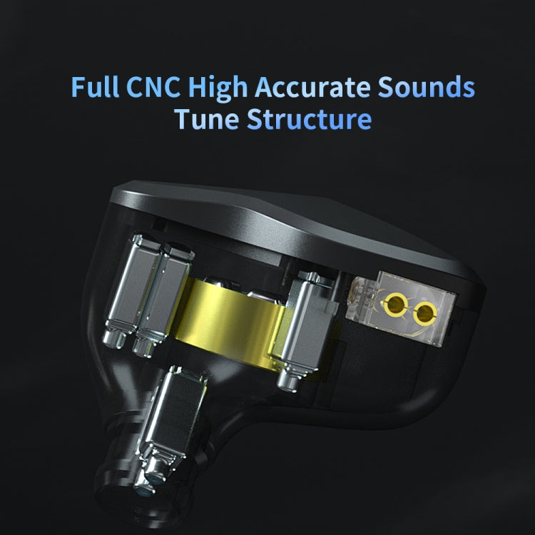 CVJ-CSN In-Ear Dual Magnetic Circuit Dynamic HIFI Wired Earphone, Style:Without Mic(Black) - HoMEdemic™ 