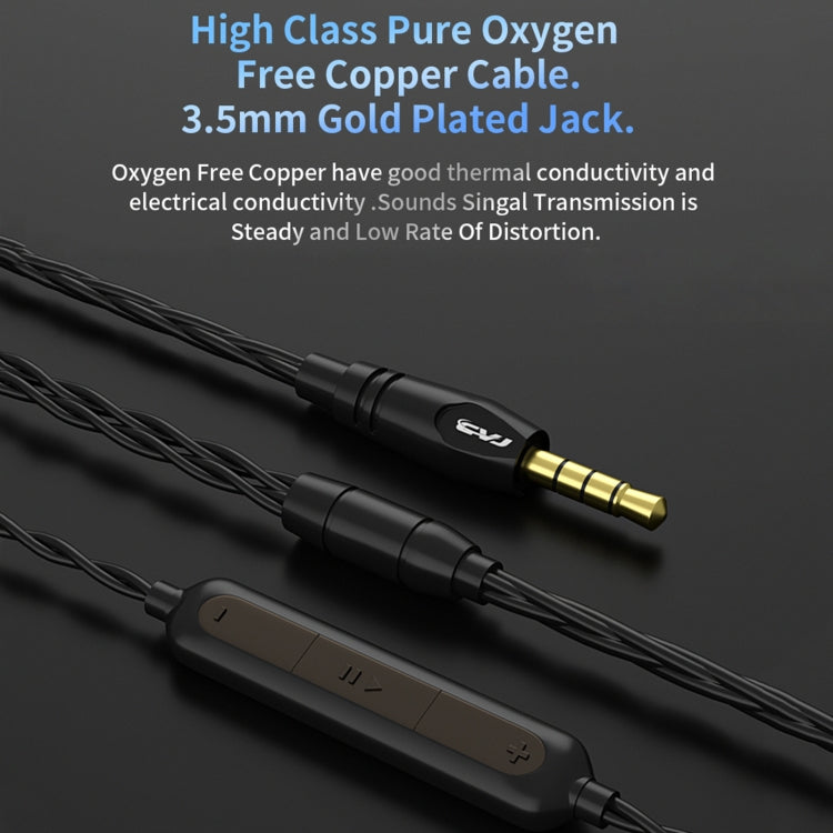 CVJ-CSN In-Ear Dual Magnetic Circuit Dynamic HIFI Wired Earphone, Style:Without Mic(Black) - HoMEdemic™ 