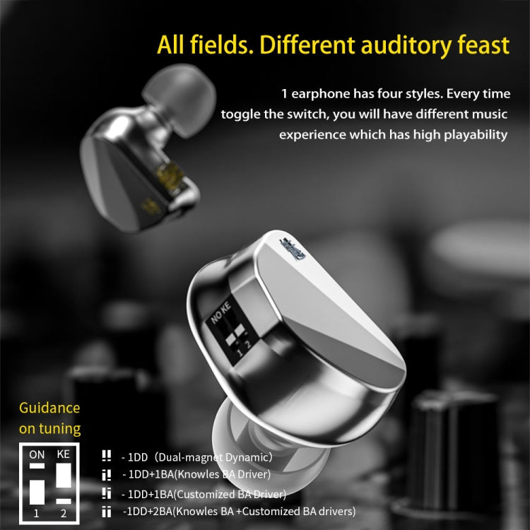 CVJ In Ear Wired Adjustment Switch Earphone, Color: Black - HoMEdemic™ 