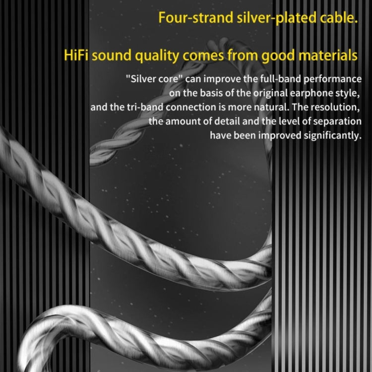 CVJ In Ear Wired Adjustment Switch Earphone, Color: With Mic Silver - HoMEdemic™ 