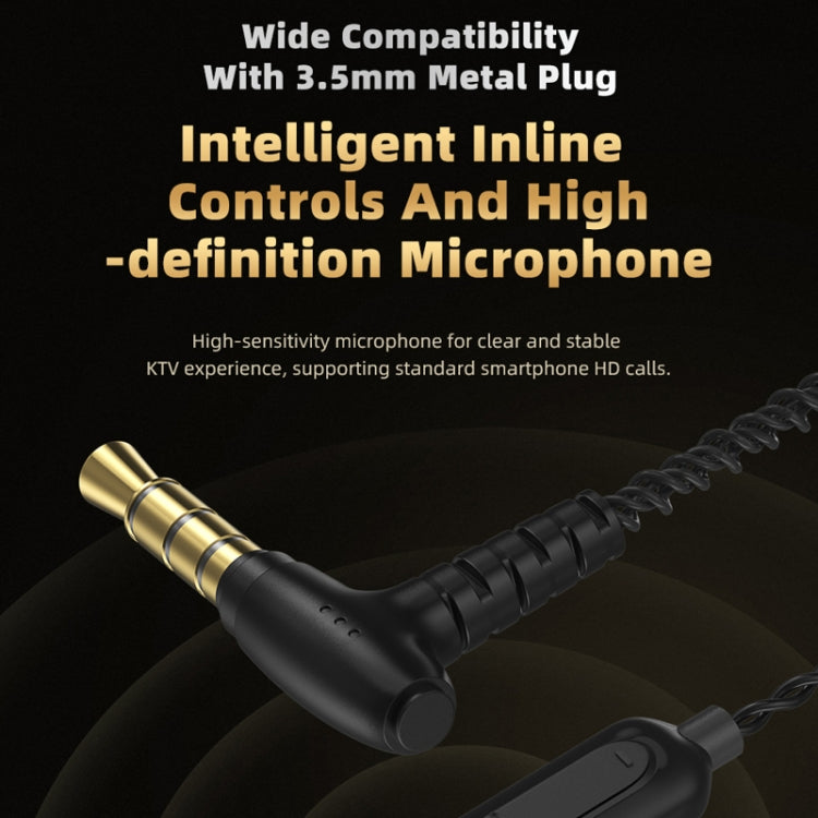 CVJ In-Ear Wired Gaming Earphone, Color: With Mic Blue - HoMEdemic™ 