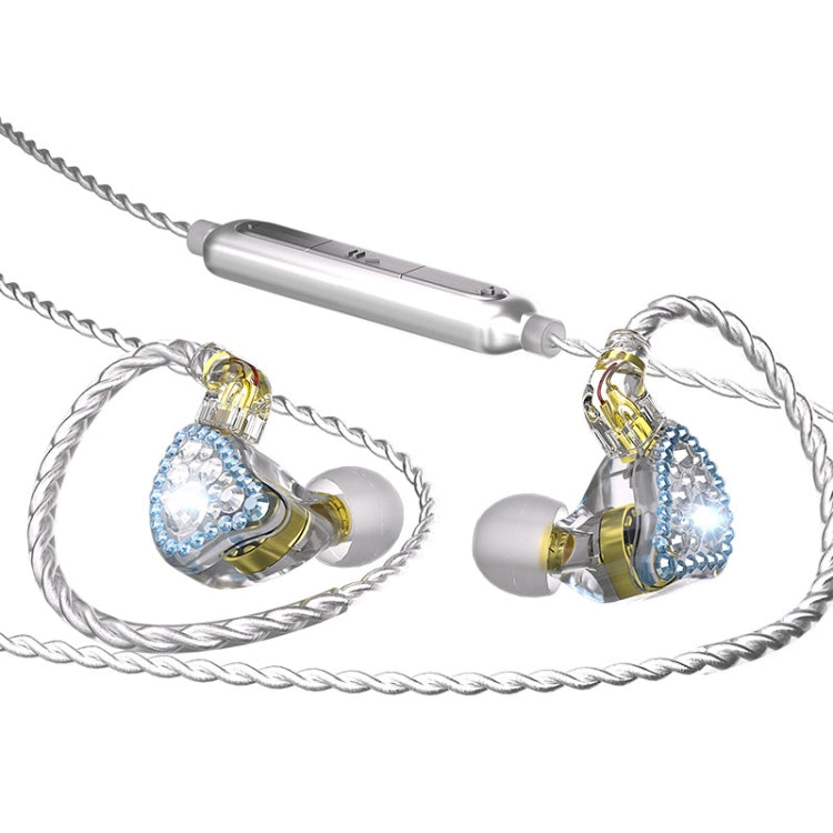 CVJ Liuli 3.5mm In-ear Wired Headset with Microphone, Length 1.25m (Blue) - HoMEdemic™ 