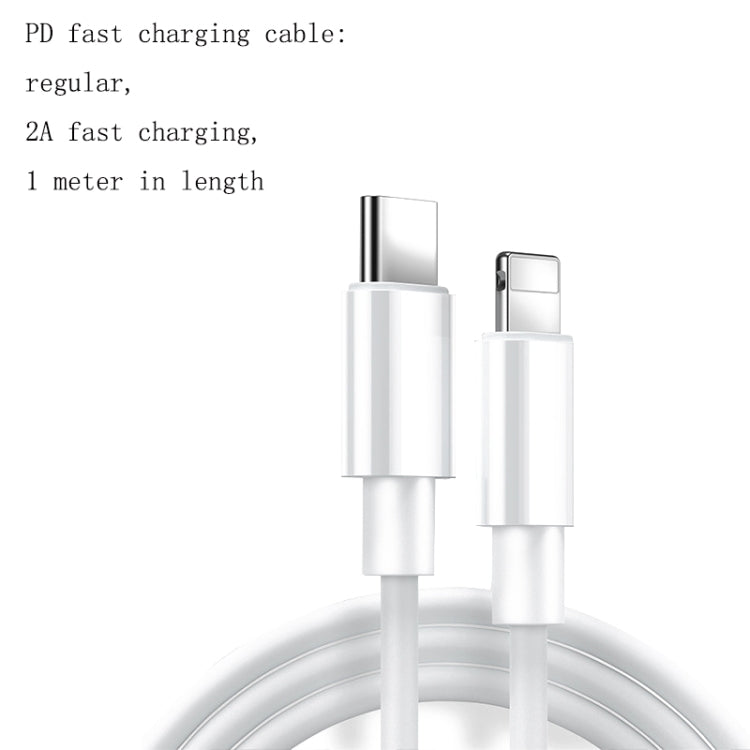 CYKE USB60 20W Mini PD Type-C Port Fast Charger With Type-C To 8 Pin Cable, US Plug(White Set) - HoMEdemic™ 