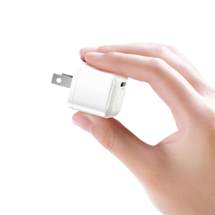 CYKE USB60 20W Mini PD Type-C Port Fast Charger With Type-C To 8 Pin Cable, US Plug(White Set) - HoMEdemic™ 