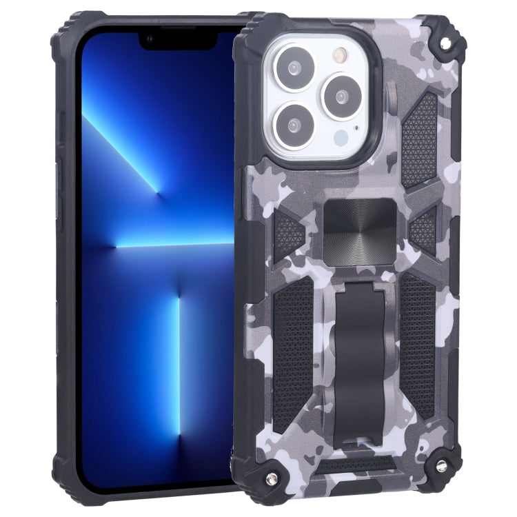 Camouflage Armor Shockproof TPU + PC Magnetic Protective Case with Holder, For iPhone 13 Pro, For iPhone 13 Pro Max, For iPhone 13 - HoMEdemic™ 