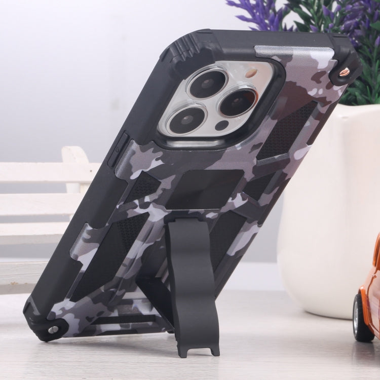 Camouflage Armor Shockproof TPU + PC Magnetic Protective Case with Holder, For iPhone 13 Pro, For iPhone 13 Pro Max, For iPhone 13 - HoMEdemic™ 