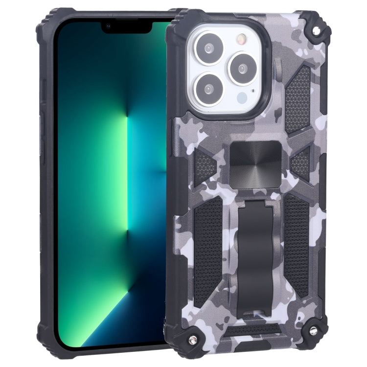 Camouflage Armor Shockproof TPU + PC Magnetic Protective Case with Holder, For iPhone 13 Pro, For iPhone 13 Pro Max, For iPhone 13 - HoMEdemic™ 