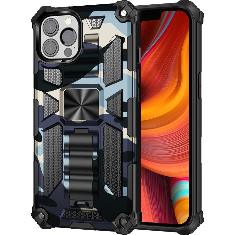Camouflage Armor Shockproof TPU + PC Magnetic Protective Case with Holder, For iPhone 13 Pro, For iPhone 13 Pro Max, For iPhone 13 - HoMEdemic™ 