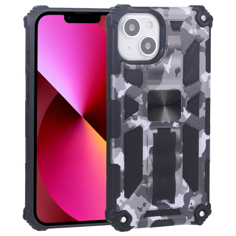 Camouflage Armor Shockproof TPU + PC Magnetic Protective Case with Holder, For iPhone 13 Pro, For iPhone 13 Pro Max, For iPhone 13 - HoMEdemic™ 
