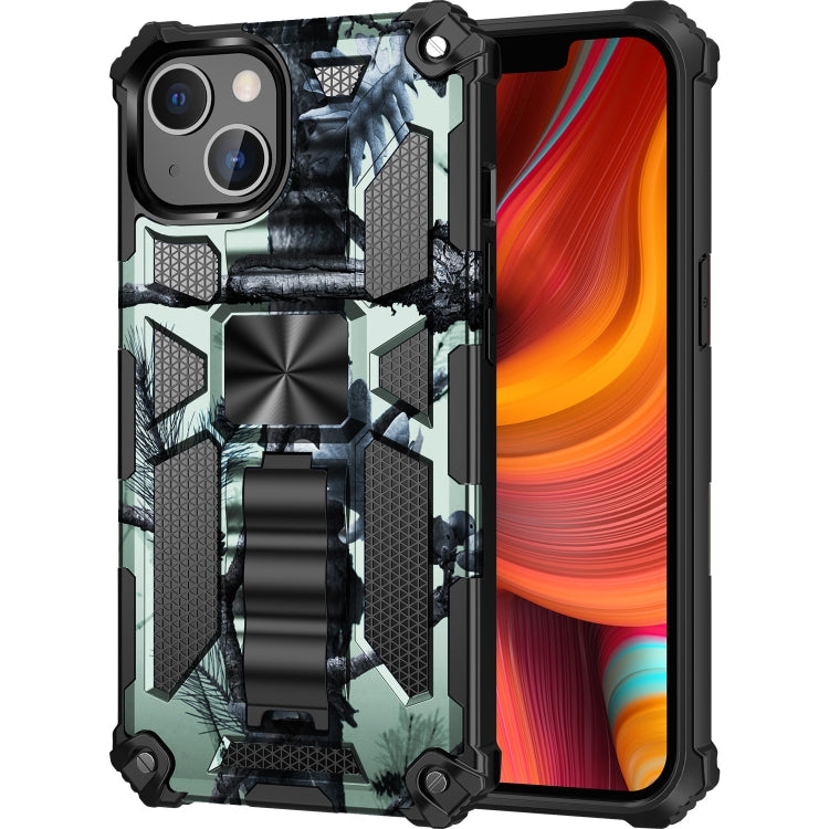 Camouflage Armor Shockproof TPU + PC Magnetic Protective Case with Holder, For iPhone 13 Pro, For iPhone 13 Pro Max, For iPhone 13 - HoMEdemic™ 