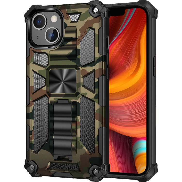Camouflage Armor Shockproof TPU + PC Magnetic Protective Case with Holder, For iPhone 13 Pro, For iPhone 13 Pro Max, For iPhone 13 - HoMEdemic™ 