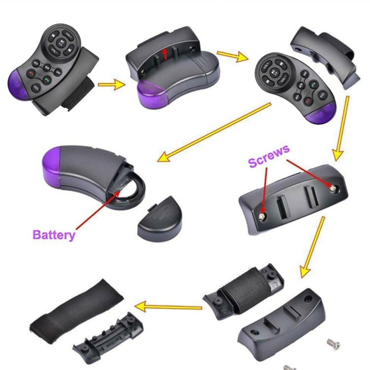 Car 11 Key Multimedia Steering Wheel Remote Controller, 11 Key - HoMEdemic™ 
