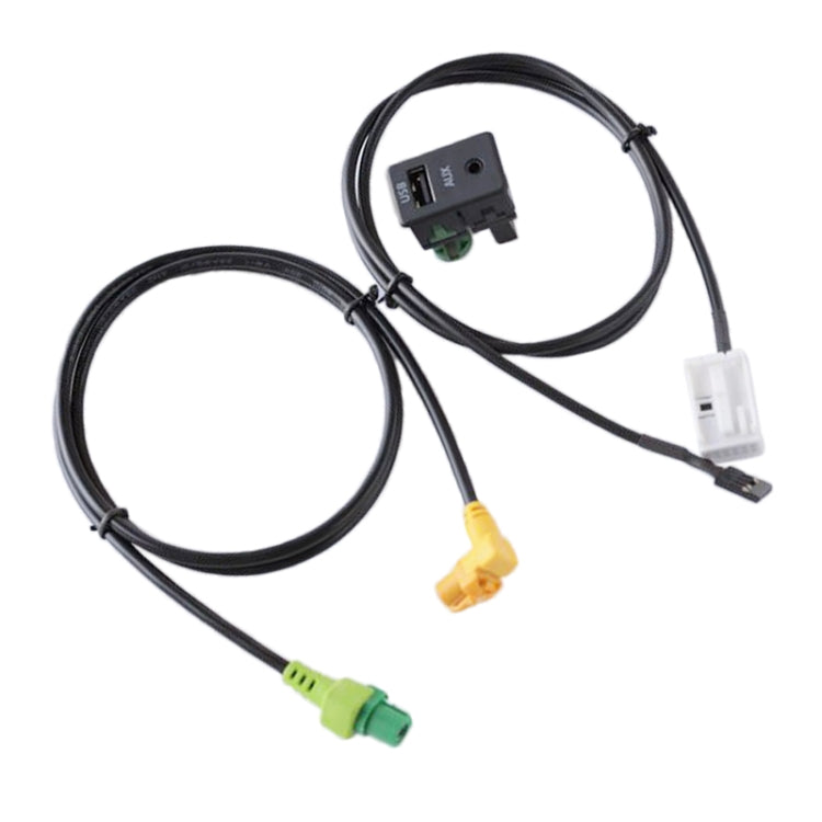 Car AUX USB Switch Holder + Cable Wiring Harness for Volkswagen Magotan / Touran / Polo / Touran RCD510/310+/300+, For Volkswagen Magotan - HoMEdemic™ 