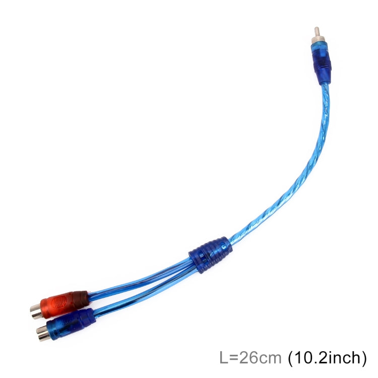 Car AV Audio Video 2 Female to 1 Male Aluminum Extension Cable Wiring Harness, Cable Length: 26cm, 2 Female to1 Male - HoMEdemic™ 