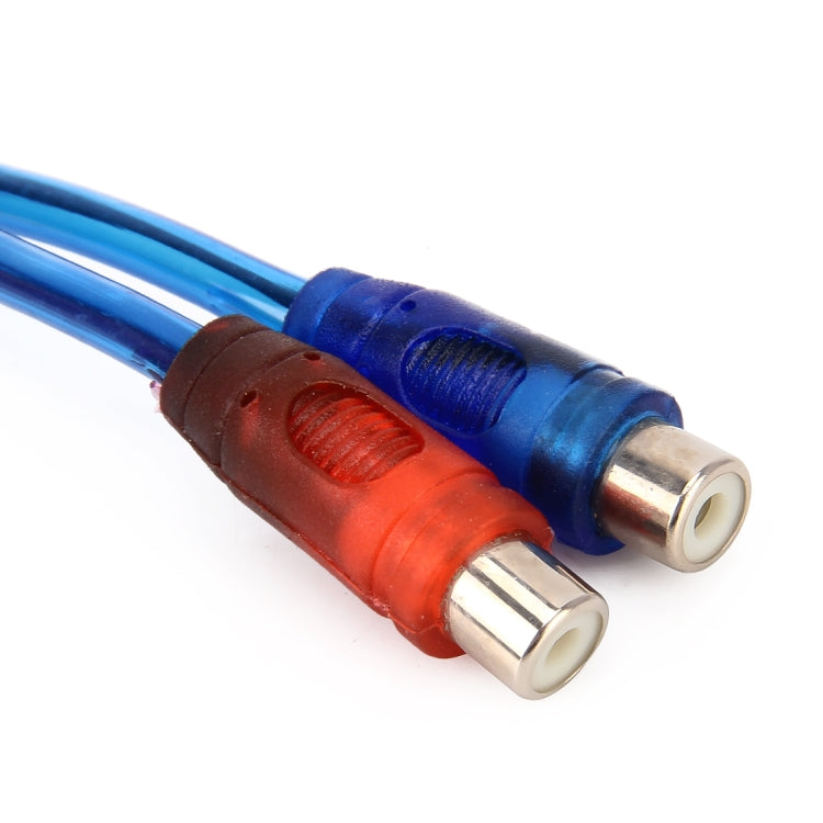 Car AV Audio Video 2 Female to 1 Male Aluminum Extension Cable Wiring Harness, Cable Length: 26cm, 2 Female to1 Male - HoMEdemic™ 