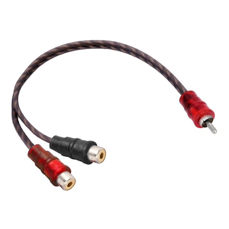 Car AV Audio Video 2 Female to 1 Male Copper Extension Cable Wiring Harness, Cable Length: 26cm, 2 Female to 1 Male (Copper) - HoMEdemic™ 
