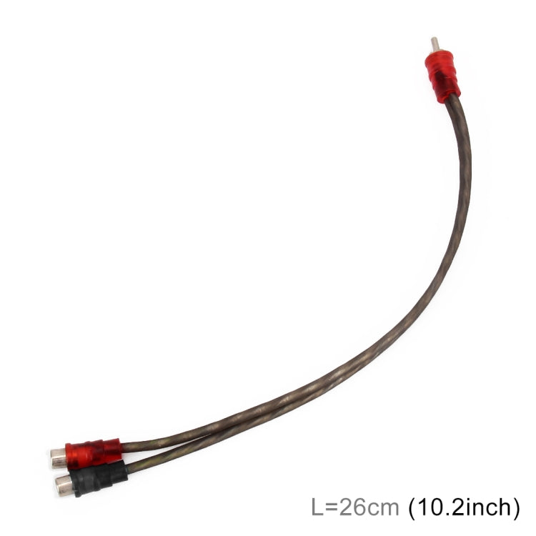Car AV Audio Video 2 Female to 1 Male Copper Extension Cable Wiring Harness, Cable Length: 26cm, 2 Female to 1 Male (Copper) - HoMEdemic™ 