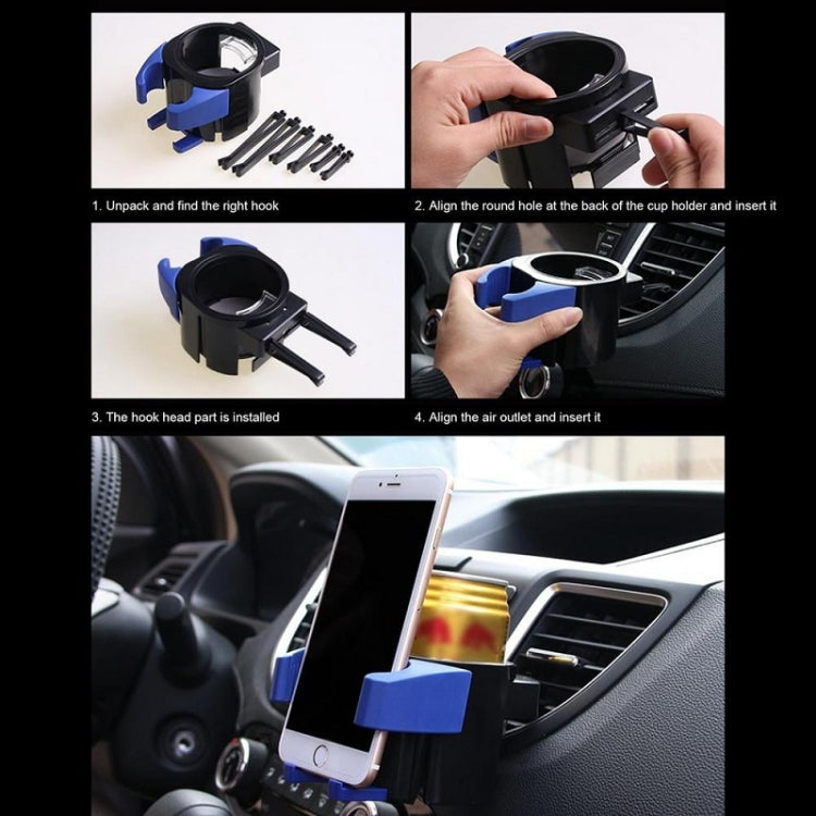 Car Air Conditioner Air Outlet Mobile Phone Water Cup Holder(Blue) - HoMEdemic™ 