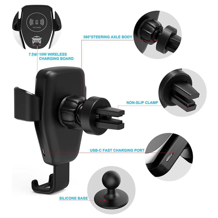 Car Air Outlet Bracket Wireless Charger Qi Standard Wireless Charger - HoMEdemic™ 