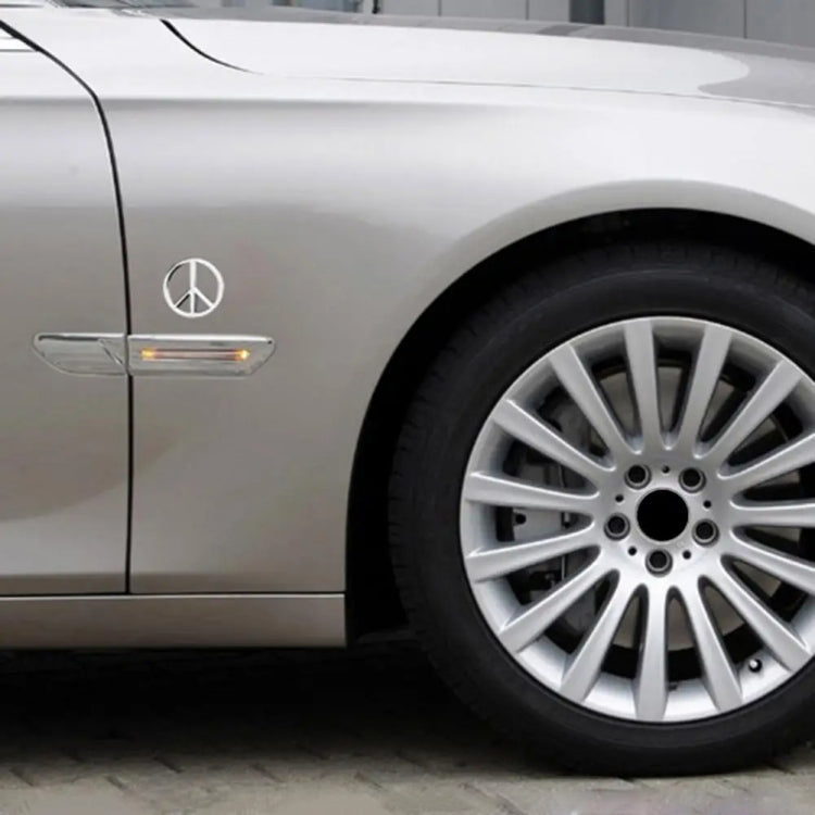 Car Anti-War Peace Sign Three-Dimensional Metal Stickers, Color: Titanium Black - HoMEdemic™ 