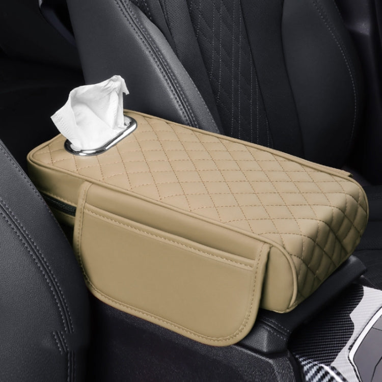 Car Armrest Box Booster Pad Widened Interior Tissue Box, Color: Beige - HoMEdemic™ 