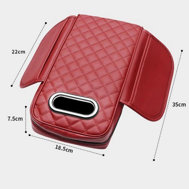 Car Armrest Box Booster Pad Widened Interior Tissue Box, Color: Beige - HoMEdemic™ 