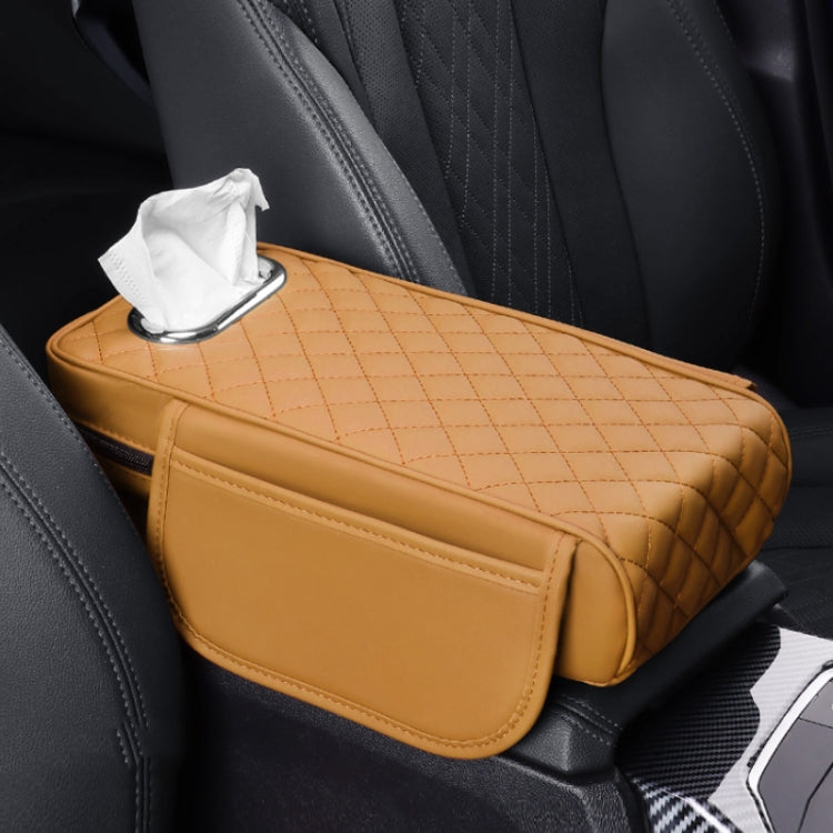 Car Armrest Box Booster Pad Widened Interior Tissue Box, Color: Brown - HoMEdemic™ 