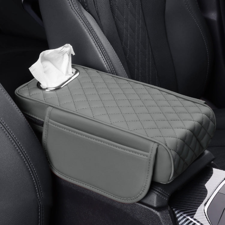 Car Armrest Box Booster Pad Widened Interior Tissue Box, Color: Gray - HoMEdemic™ 