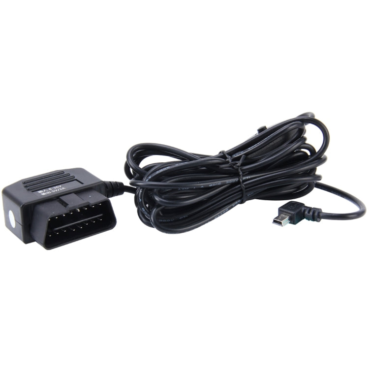 Car Auto 16Pin OBDII Charging Cable Mini 5 Pin USB Power Adapter with Switch Button for GPS Tablet E-dog Phone, Cable Length: 3.4m, OBDII - HoMEdemic™ 