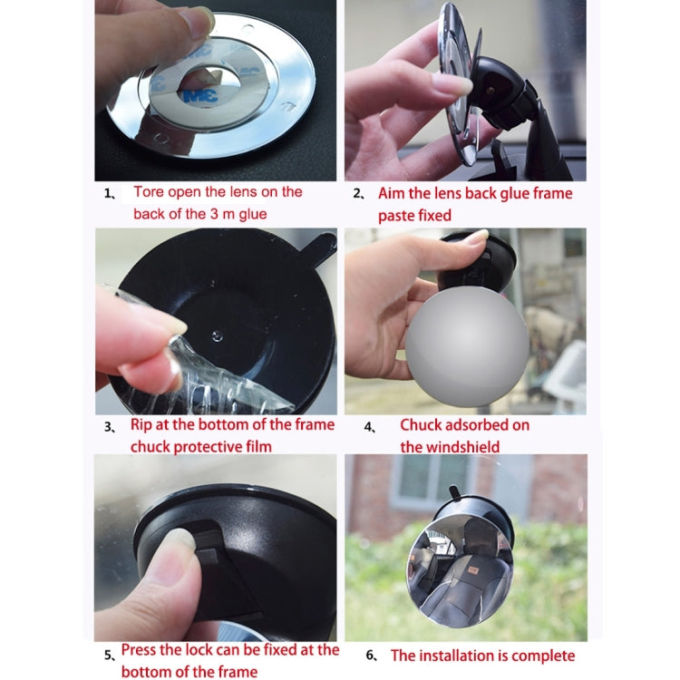 Car Auto 360 Degree Adjustable Baby View Mirror Rear Baby Safety Convex Mirror, Diameter: 85mm, 85mm - HoMEdemic™ 